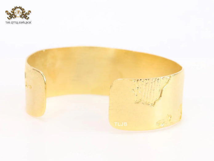 Abstract gold bracelet