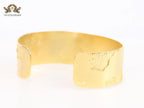 Abstract gold bracelet