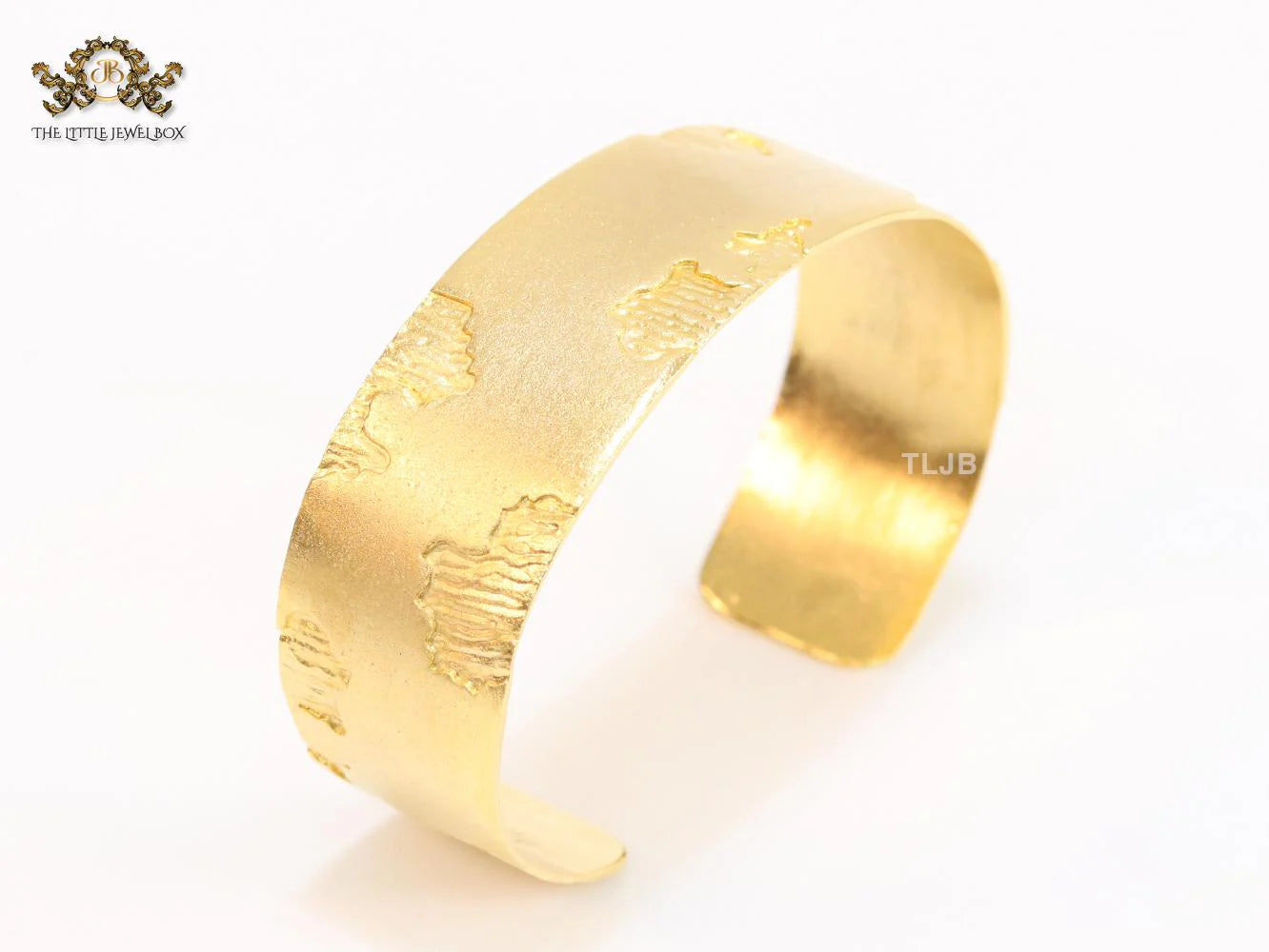 Abstract gold bracelet