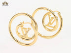Alphabet L&V twister Hoop in Gold 35 mm