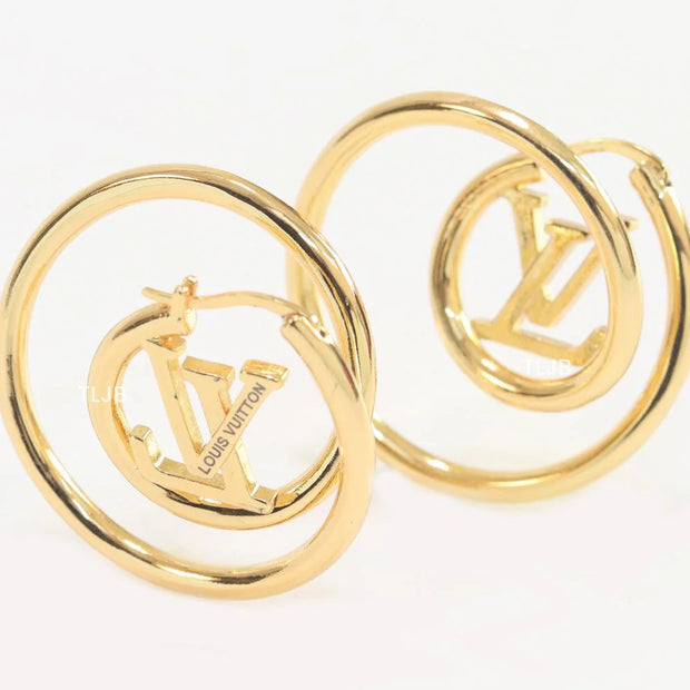 Alphabet L&V twister Hoop in Gold 35 mm