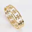 Gold plated designer cutwork bracelet