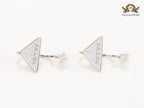 CZ platinum detachable dangles