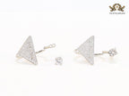 CZ platinum detachable dangles