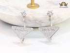 CZ platinum detachable dangles