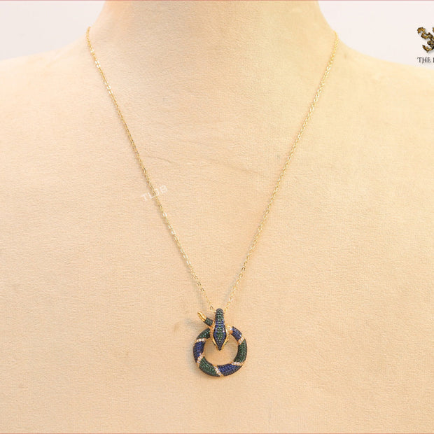 Round snake chain with CZ