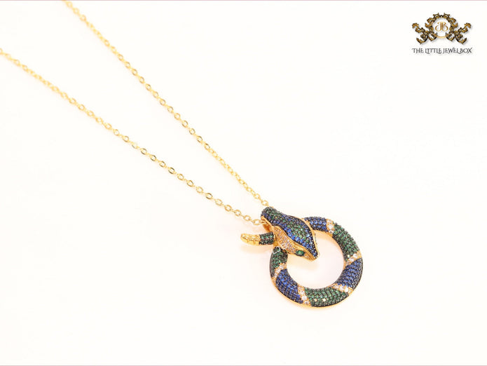 Round snake chain with CZ