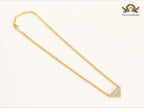 Alphabet cz and gold chain