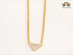 Alphabet cz and gold chain