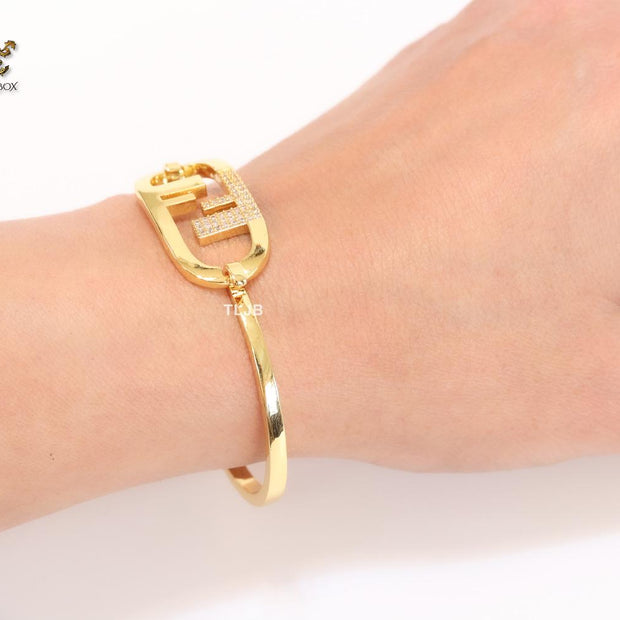 Double F and cz bracelet