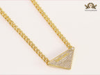 Alphabet cz and gold chain