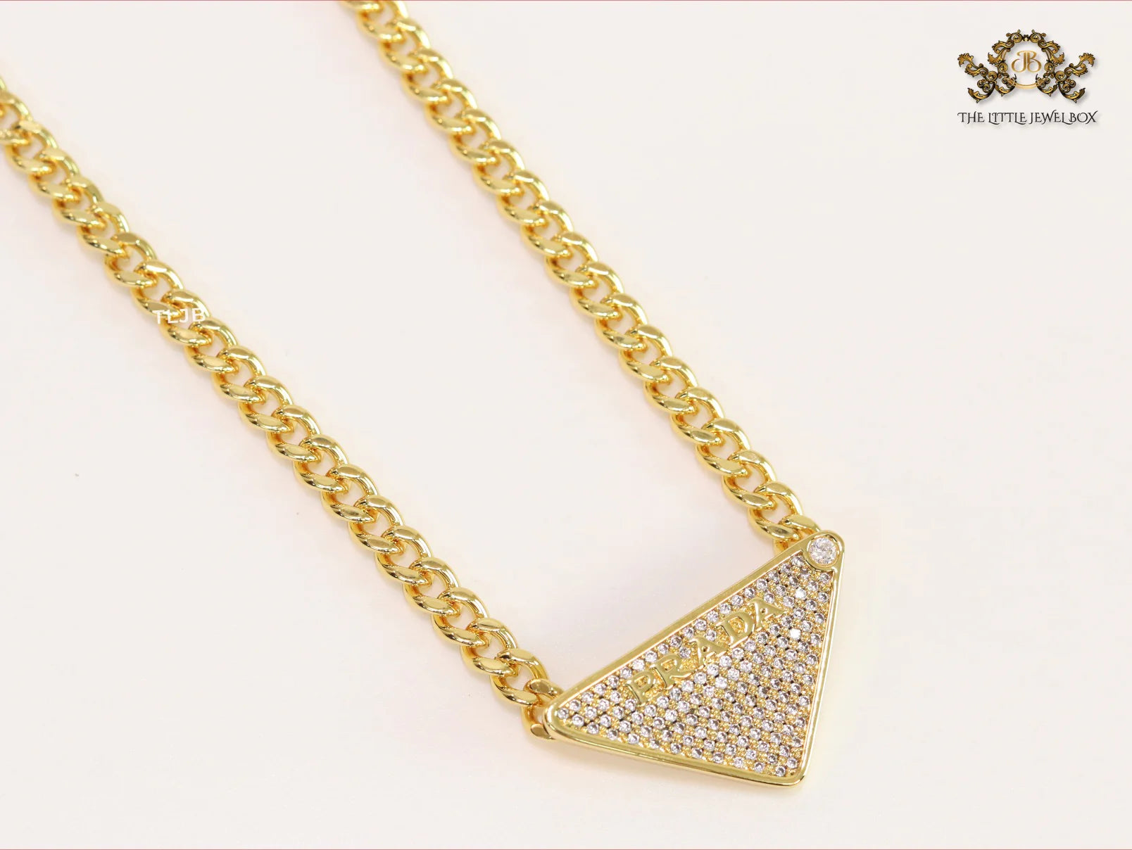 Alphabet cz and gold chain