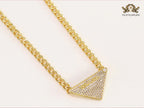 Alphabet cz and gold chain
