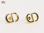 C&D Black Enamel Studs