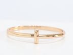 Alphabet T bracelet in rose gold