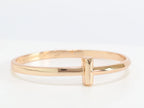 Alphabet T bracelet in rose gold
