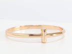Alphabet T bracelet in rose gold