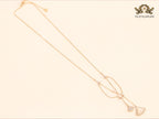 Alphabet B V L White MOP and Cz charms chain