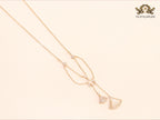 Alphabet B V L White MOP and Cz charms chain