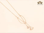 Alphabet B V L White MOP and Cz charms chain
