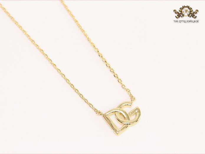 Alphabet D and G gold chain