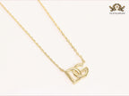 Alphabet D and G gold chain