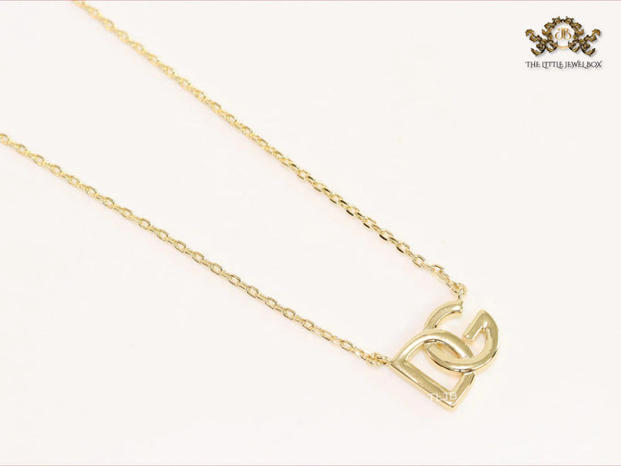 Alphabet D and G gold chain