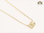 Alphabet D and G gold chain