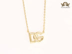 Alphabet D and G gold chain