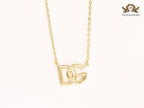 Alphabet D and G gold chain