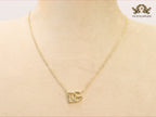 Alphabet D and G gold chain