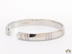 Platinum plated bracelet with cz roman numerals