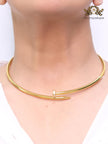 Gold screw necklace