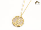 Alphabet L long gold chain
