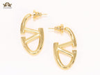 V Oval Hoops in Cz 45 mm