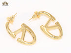 V Oval Hoops in Cz 45 mm