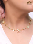 Alphabet L &V MOP neck chain