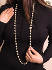 Alphabet double C pearl long chain
