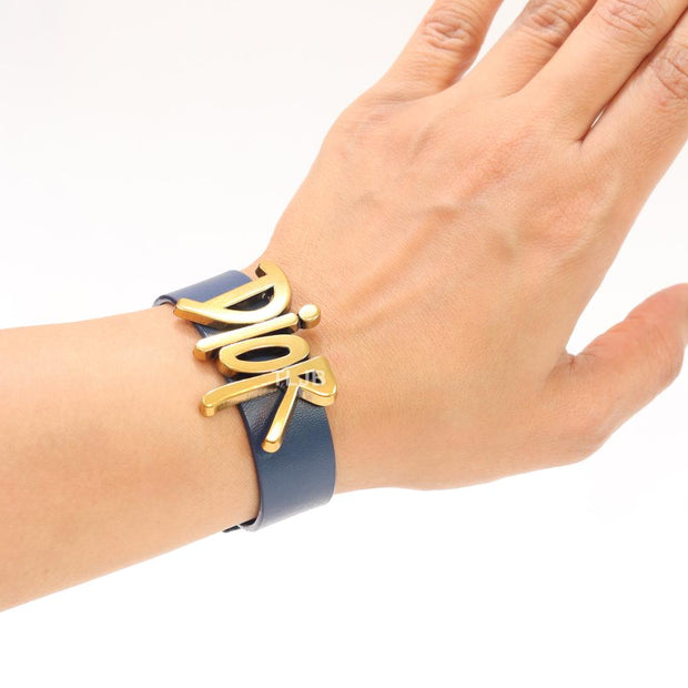 Alphabet D and blue belted bracelet