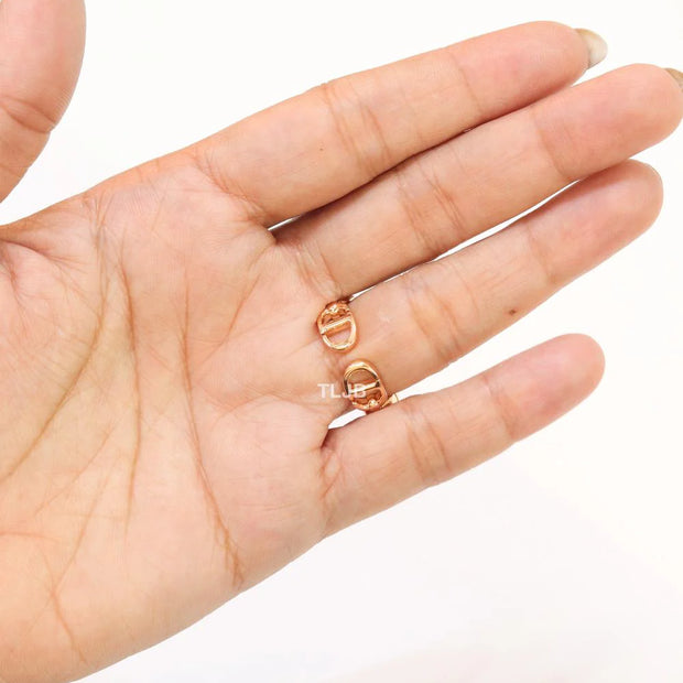 Alphabet CD rose gold plated ring