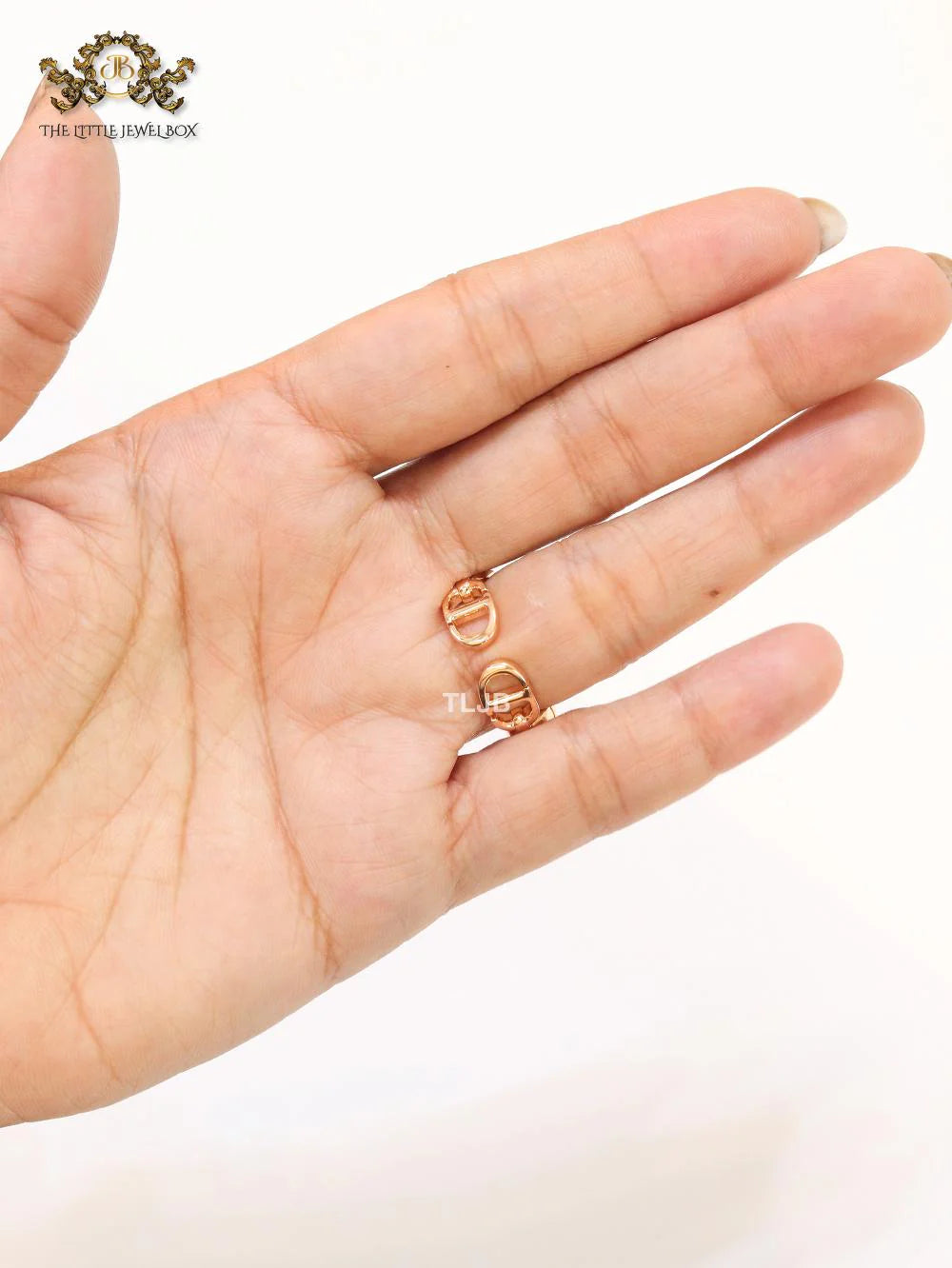 Double F gold plated textured ring
