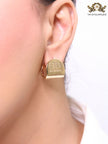 Gold double B studs