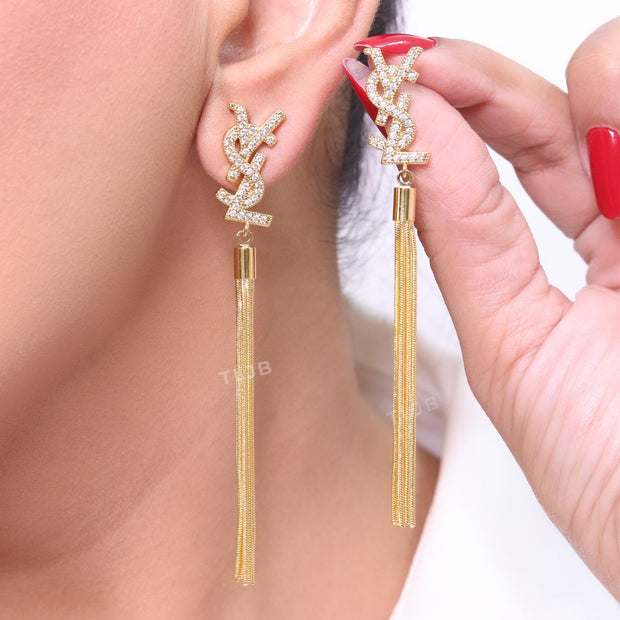 Alphabet Y and L tassel dangles