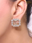 Double G rustic CZ studs