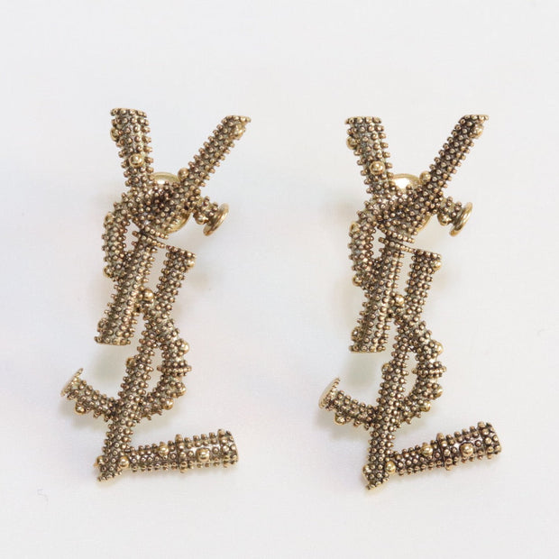 Alphabet YSL earrings in rustic look