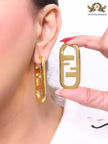 Double F gold Hoops