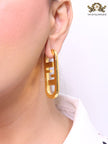 Double F gold Hoops