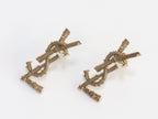 Alphabet YSL earrings in rustic look