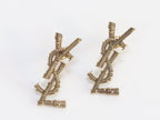Alphabet YSL earrings in rustic look
