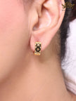 Alphabet L and V embossed hoops